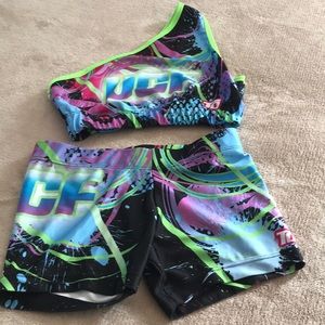 Girls cheer practice wear
